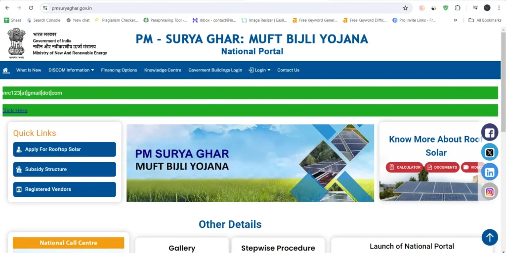 pm solar ghar yojana online registration